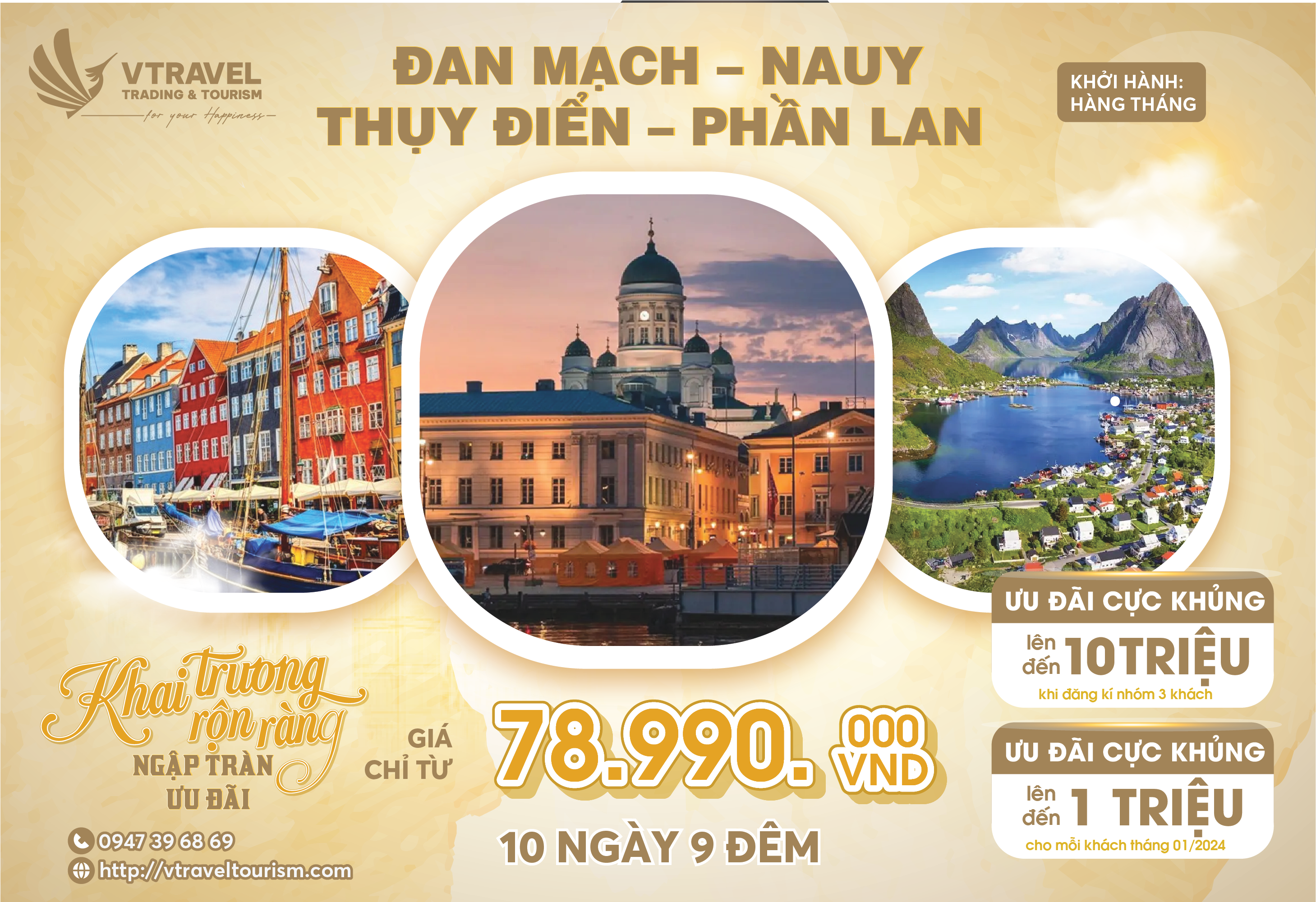 ĐAN MẠCH – NAUY – THỤY ĐIỂN – PHẦN LAN